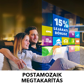 Postamozaik - A képen egy pár látható, akik egy virtuális mozaik falon egy ház képére mutatnak.