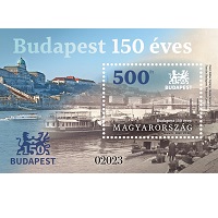 A képen a Budapest 150 éves blokk képe látható