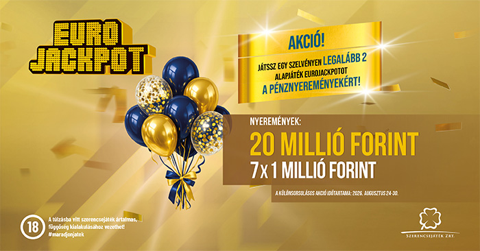 Augusztusi Eurojackpot különsorsolásos akció