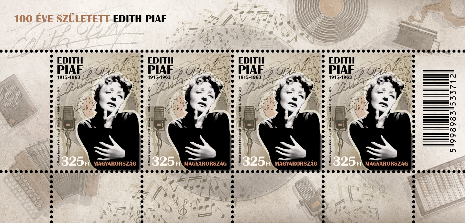 Edith Piaf bélyeg