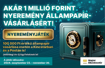 Most 1 millió forint főnyeremény állampapírban!