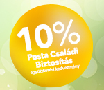 10% Posta Családi Biztosítás együttkötési kedvezmény