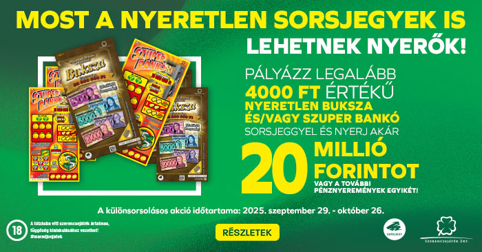 Mosta a nyeretlen sorsjegyek is lehetnek nyerők!