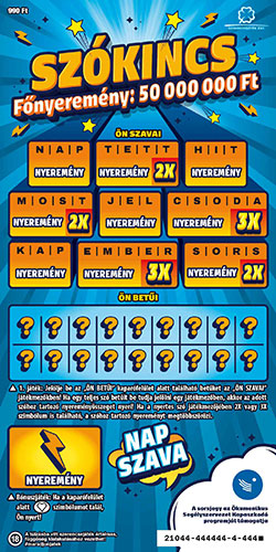 Szókincs - főnyeremény: 50 000 000 Ft