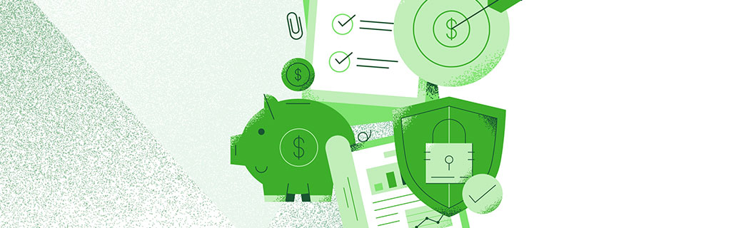 Malacpersely, pénzügyi grafikonok láthatók a képen.