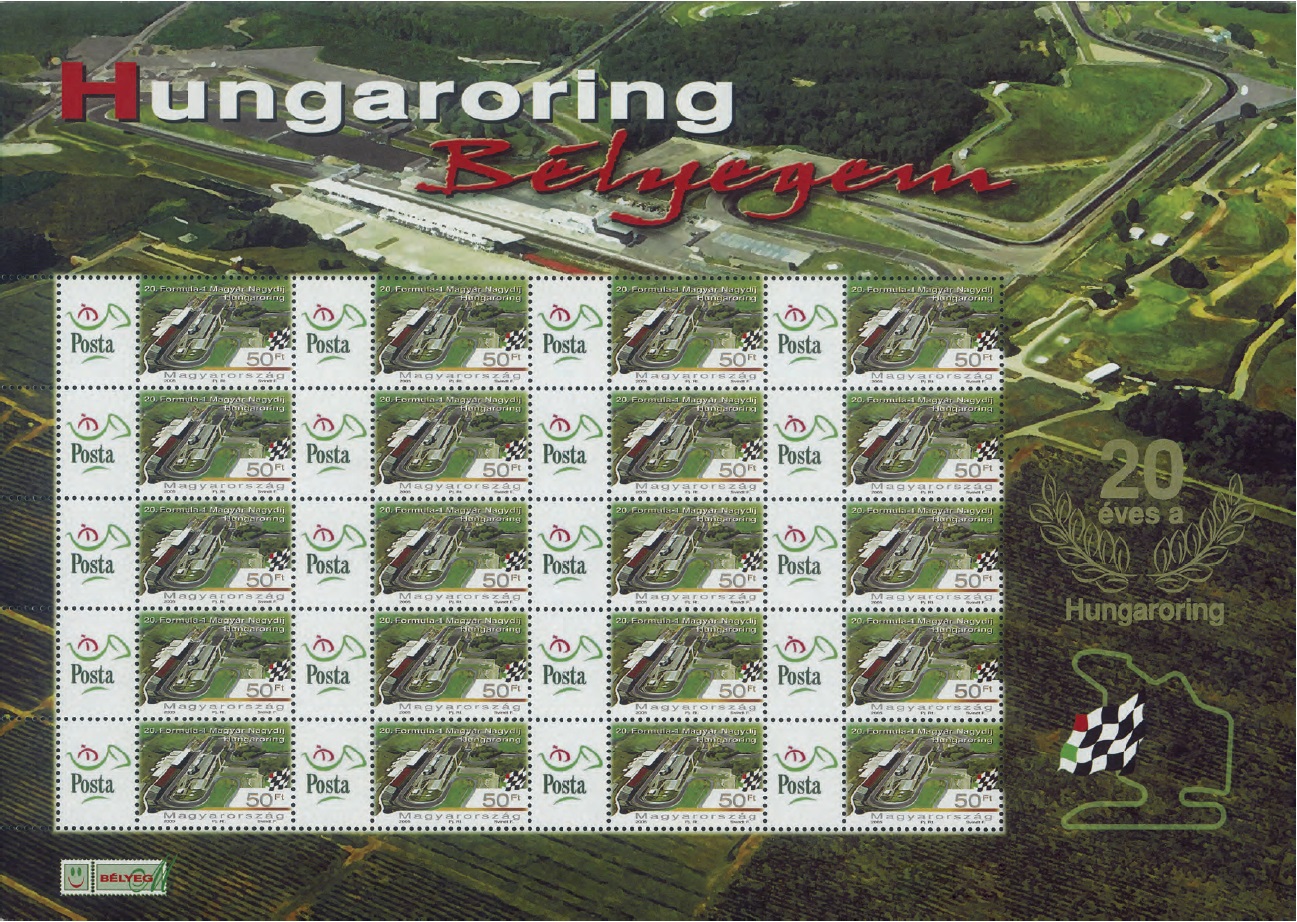 A képen személyes bélyeg Hungaroring látható